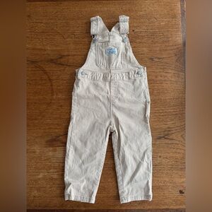 Levi's Kids Cream Striped Overalls